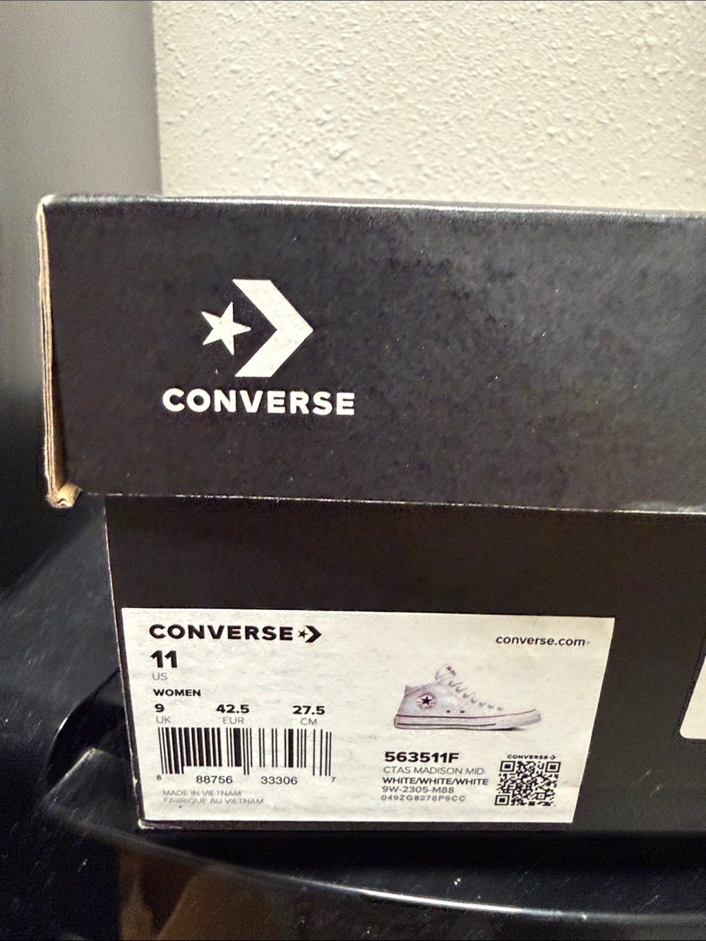 Converse White Mid-Top Sneakers